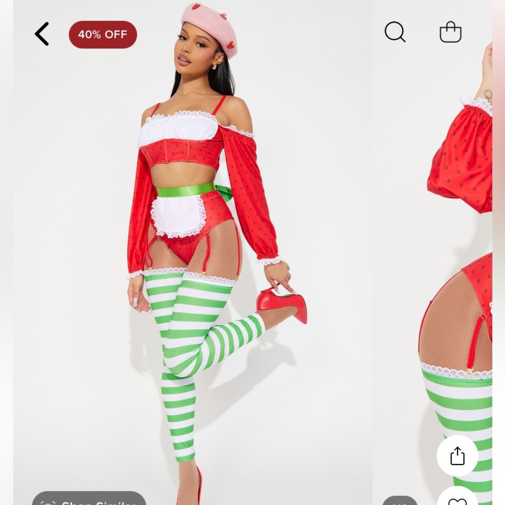 Strawberry short cake Costume Size Small/medium